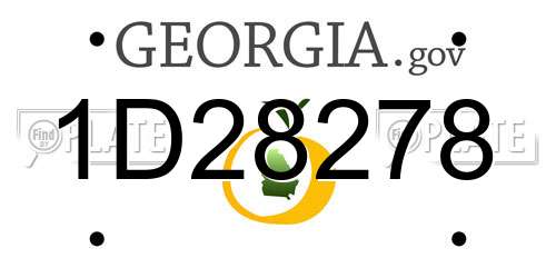 1D28278 Georgia License Plate