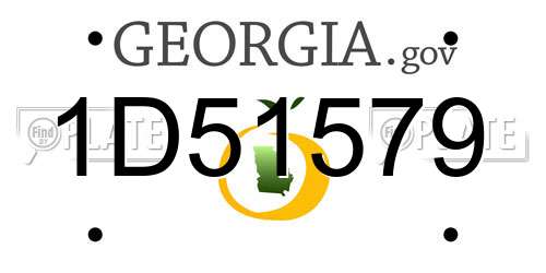 1D51579 Georgia License Plate