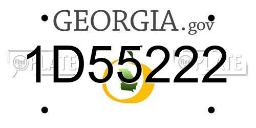 1D55222 Georgia License Plate