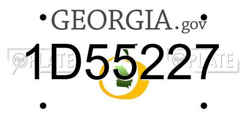 1D55227 Georgia License Plate