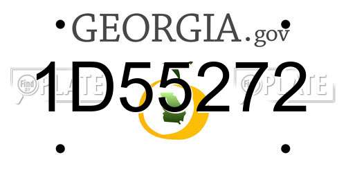 1D55272 Georgia License Plate