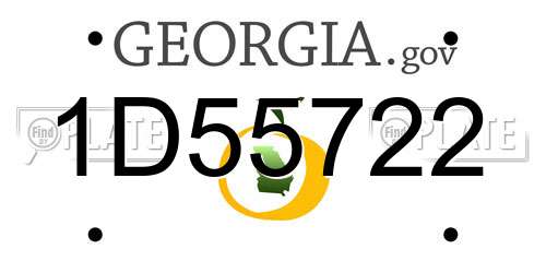 1D55722 Georgia License Plate