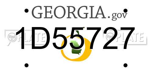 1D55727 Georgia License Plate