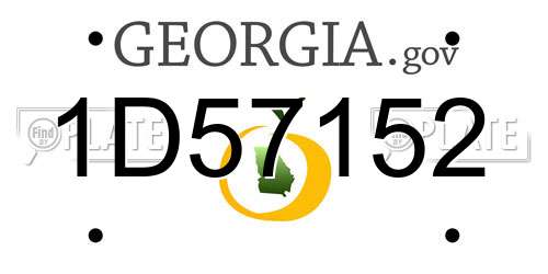 1D57152 Georgia License Plate