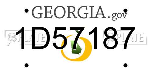 1D57187 Georgia License Plate