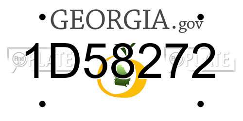 1D58272 Georgia License Plate