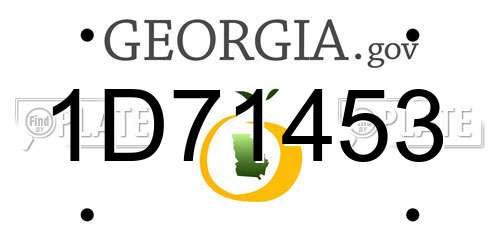 1D71453 Georgia License Plate