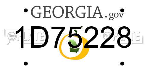 1D75228 Georgia License Plate