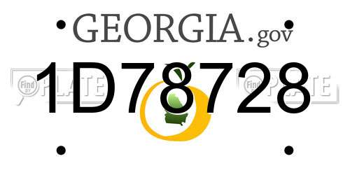 1D78728 Georgia License Plate