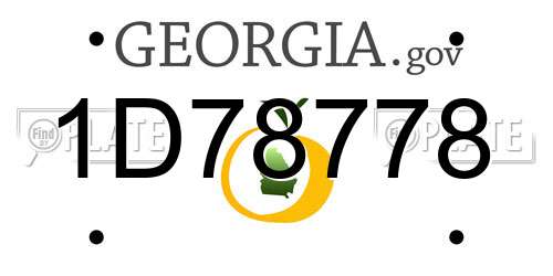 1D78778 Georgia License Plate