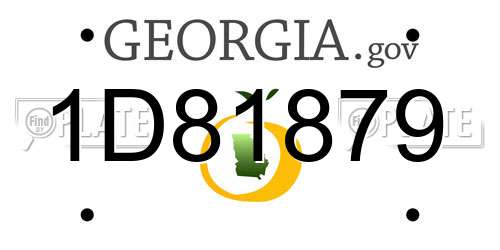 1D81879 Georgia License Plate