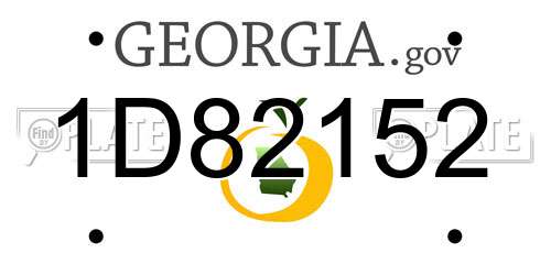 1D82152 Georgia License Plate