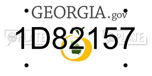 1D82157 Georgia License Plate