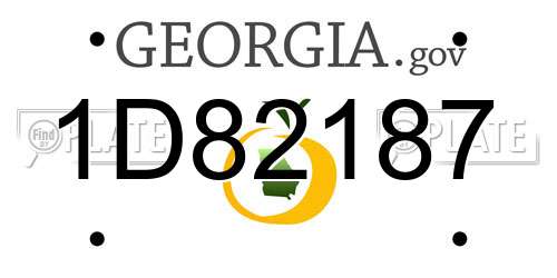 1D82187 Georgia License Plate