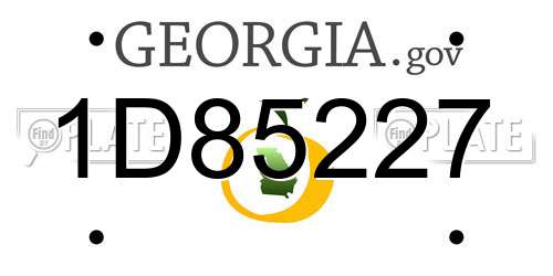 1D85227 Georgia License Plate