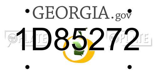 1D85272 Georgia License Plate