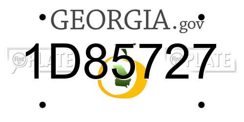 1D85727 Georgia License Plate
