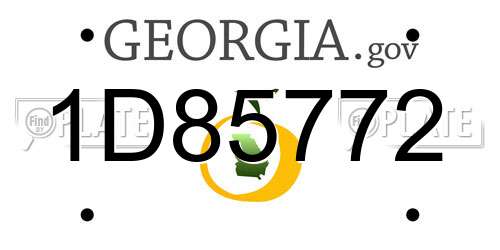 1D85772 Georgia License Plate
