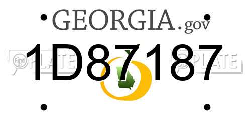 1D87187 Georgia License Plate