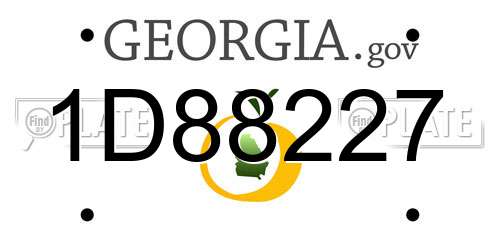 1D88227 Georgia License Plate