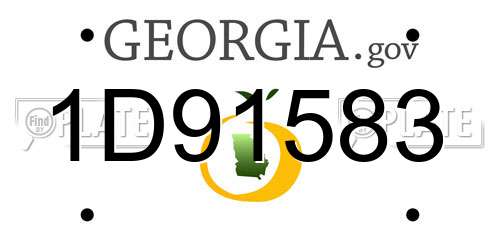 1D91583 Georgia License Plate