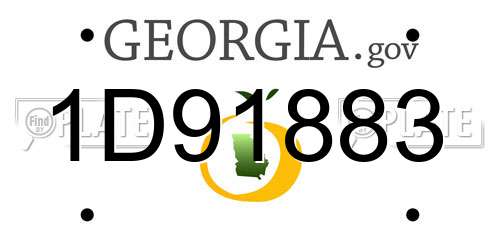 1D91883 Georgia License Plate