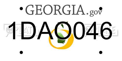 1DAO046 Georgia License Plate