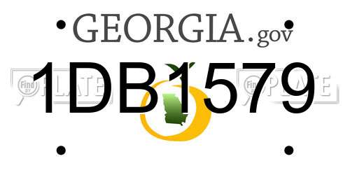 1DB1579 Georgia License Plate