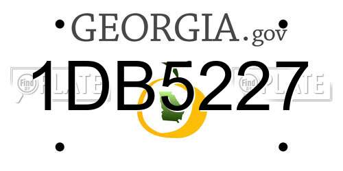 1DB5227 Georgia License Plate