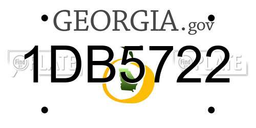1DB5722 Georgia License Plate