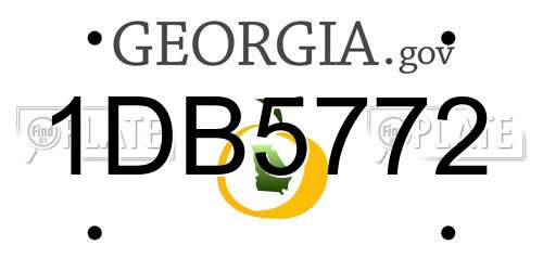 1DB5772 Georgia License Plate