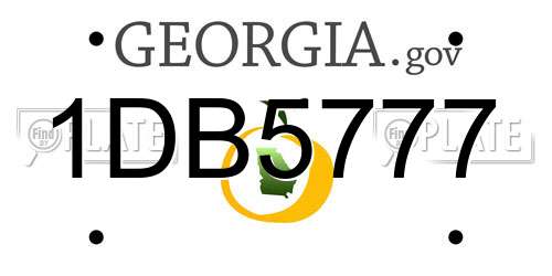 1DB5777 Georgia License Plate