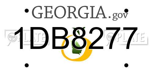1DB8277 Georgia License Plate
