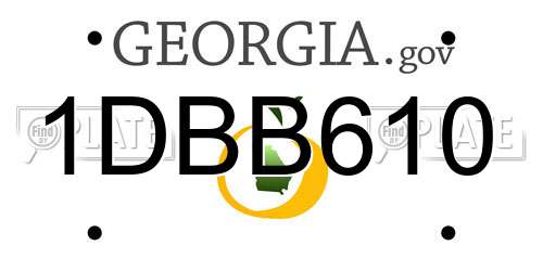 1DBB610 Georgia License Plate