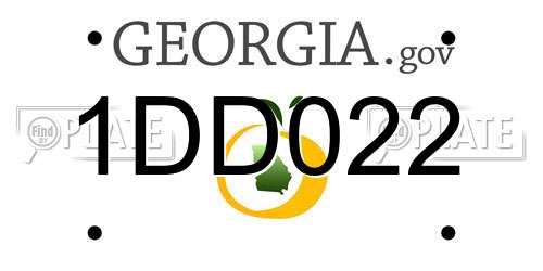 1DD022 Georgia License Plate