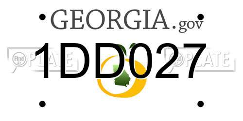 1DD027 Georgia License Plate