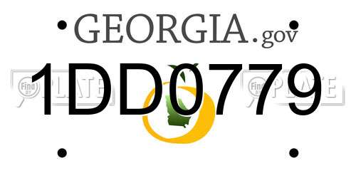 1DD0779 Georgia License Plate