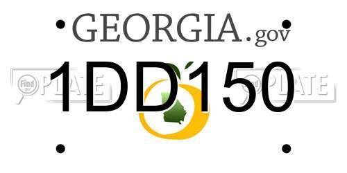 1DD150 Georgia License Plate