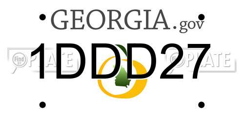 1DDD27 Georgia License Plate