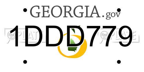 1DDD779 Georgia License Plate
