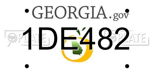1DE482 Georgia License Plate
