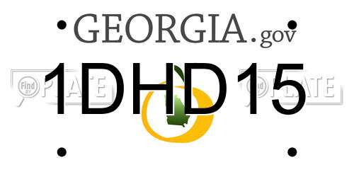 1DHD15 Georgia License Plate