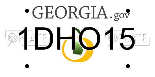 1DHO15 Georgia License Plate