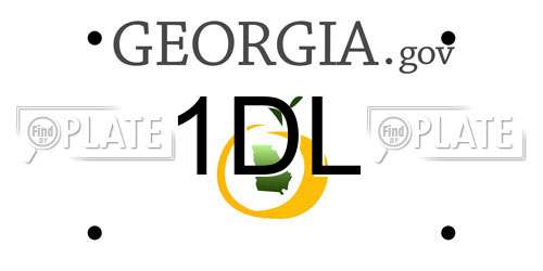 1DL Georgia License Plate