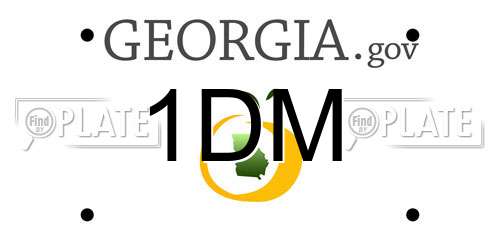 1DM Georgia License Plate