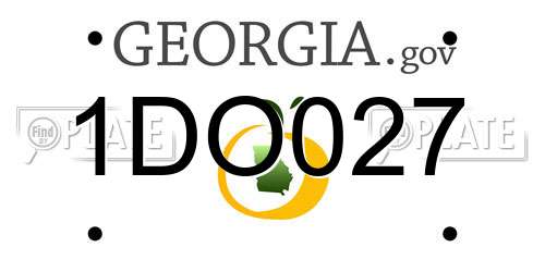 1DO027 Georgia License Plate