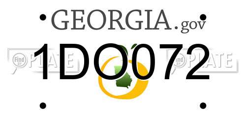 1DO072 Georgia License Plate