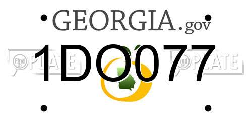 1DO077 Georgia License Plate