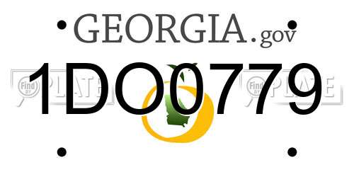1DO0779 Georgia License Plate