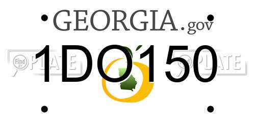 1DO150 Georgia License Plate